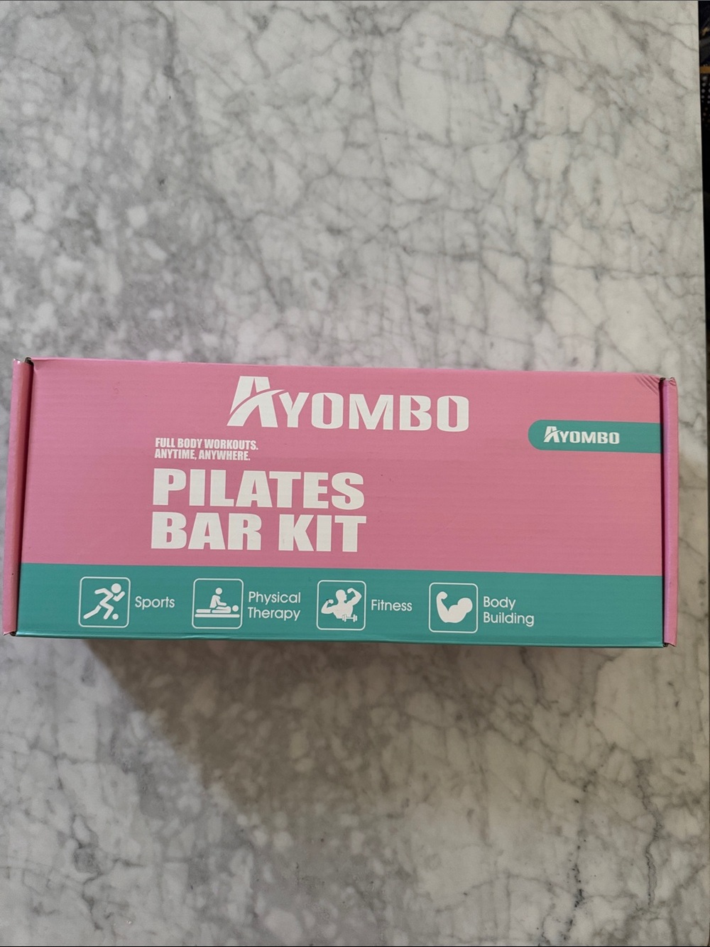 NEW AYOMBO Pilates Bar Kit resistance bands work out women men
